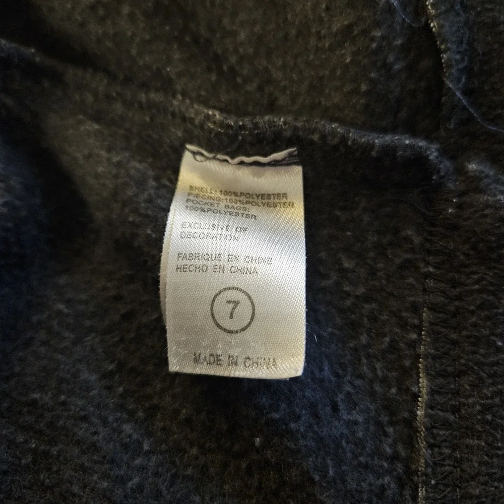 Nike‎ Full Zip Long Sleeve Gray/Black Size 7 Jacket Fleece Youth Kids
